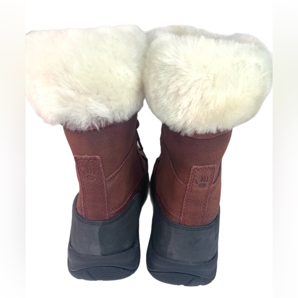 BearPaw boys burgundy and Black Winter Boots sz 6 - Picture 7 of 10